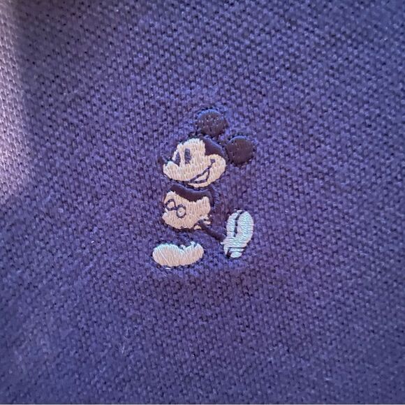 Disney Parks Authentic Original Navy Polo Medium Relaxed Fit embroidered Mickey - Picture 2 of 13